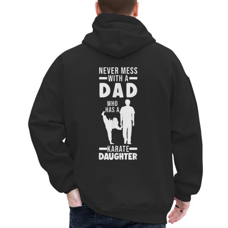 Dad Who Has a Karate Daughter Dad & Daughter Men's Hoodie Back Print