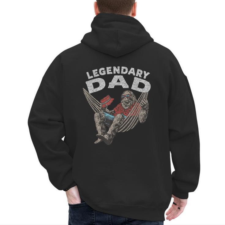 Dad Legendary Saying Men's Hoodie Back Print