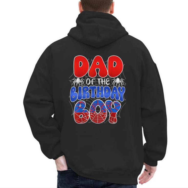 Dad And Mom Birthday Boy Spider Family Matching Men's Hoodie Back Print