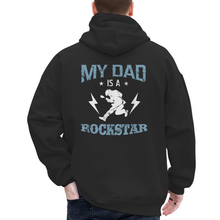 MY DAD IS A ROCKSTAR DADDY Father Sday Men's Hoodie Back Print