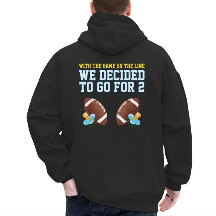 Dad Of Twins TShirt Men's Hoodie Back Print