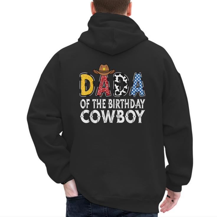 Dada 1st Birthday Cowboy Western Dada Birthday Boy Men's Hoodie Back Print
