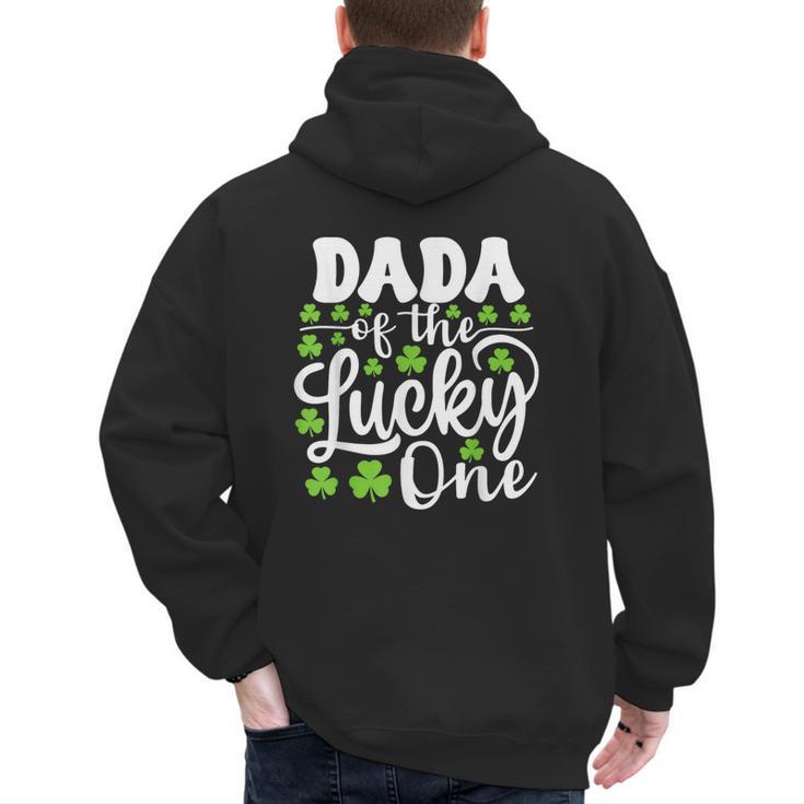 Dada Of The Lucky One First Birthday St Patrick's Day Men's Hoodie Back Print