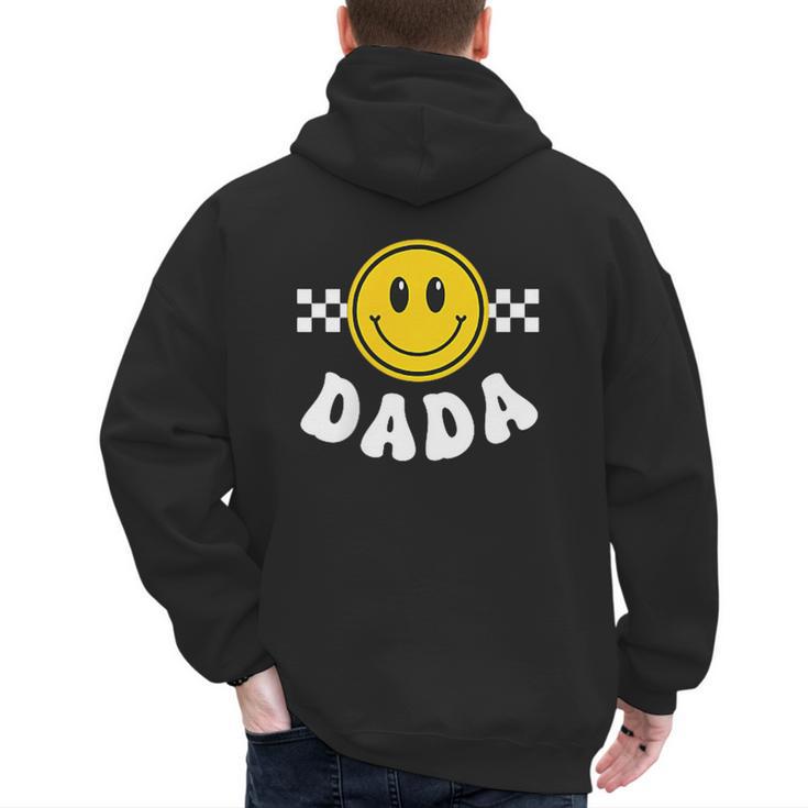 Dada One Happy Dude Birthday Theme 1st Family Matching Mom Men's Hoodie Back Print