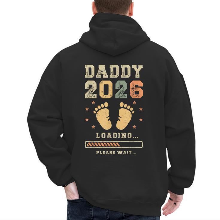 Daddy 2026 Loading Baby Announcement Expecting Dad To Be Men's Hoodie Back Print