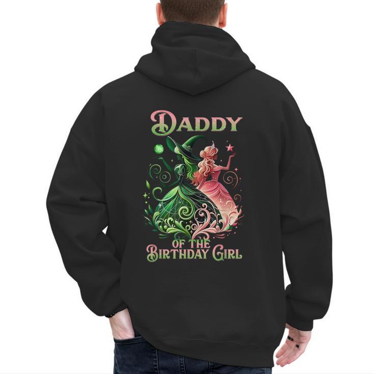 Daddy Of The Birthday Girl Pink And Green Family Matching Men's Hoodie Back Print
