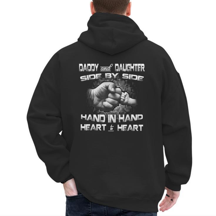 Daddy Daughter Fist Bump Matching Father's Day Best Dad Men's Hoodie Back Print