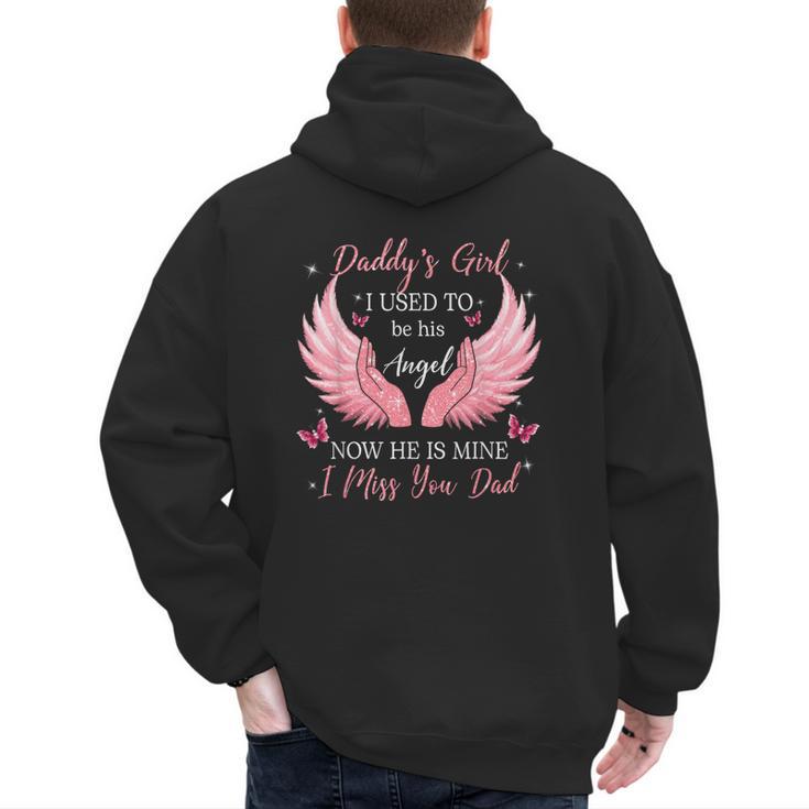 Daddy Girl I Used To Be His Angel Now He Is Mine Men's Hoodie Back Print