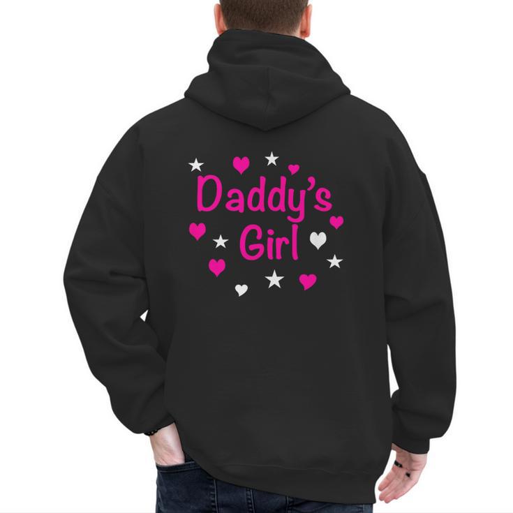 Daddy's Girl Shirt With Pink Lettering Men's Hoodie Back Print