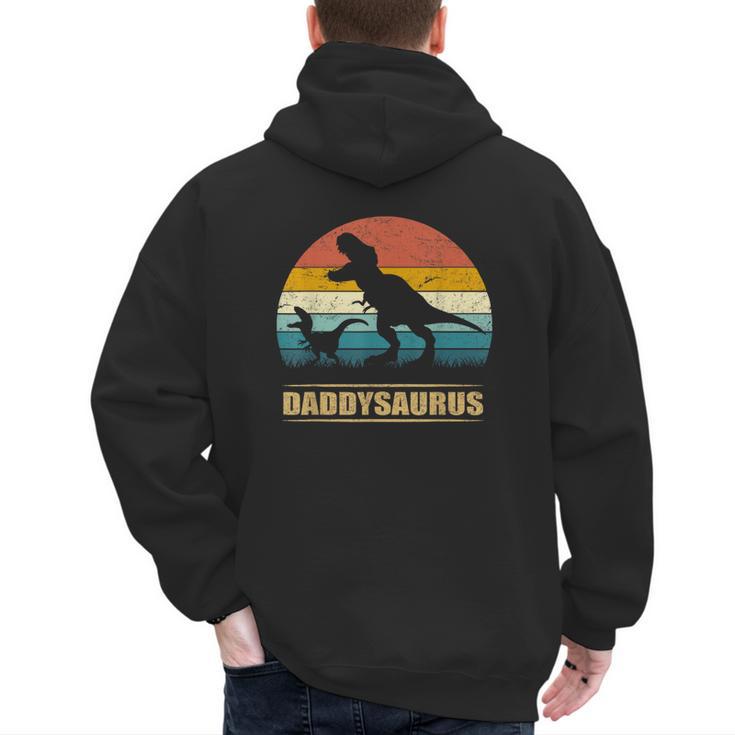 Daddysaurus Dad T Rex Dinosaur Men Men's Hoodie Back Print
