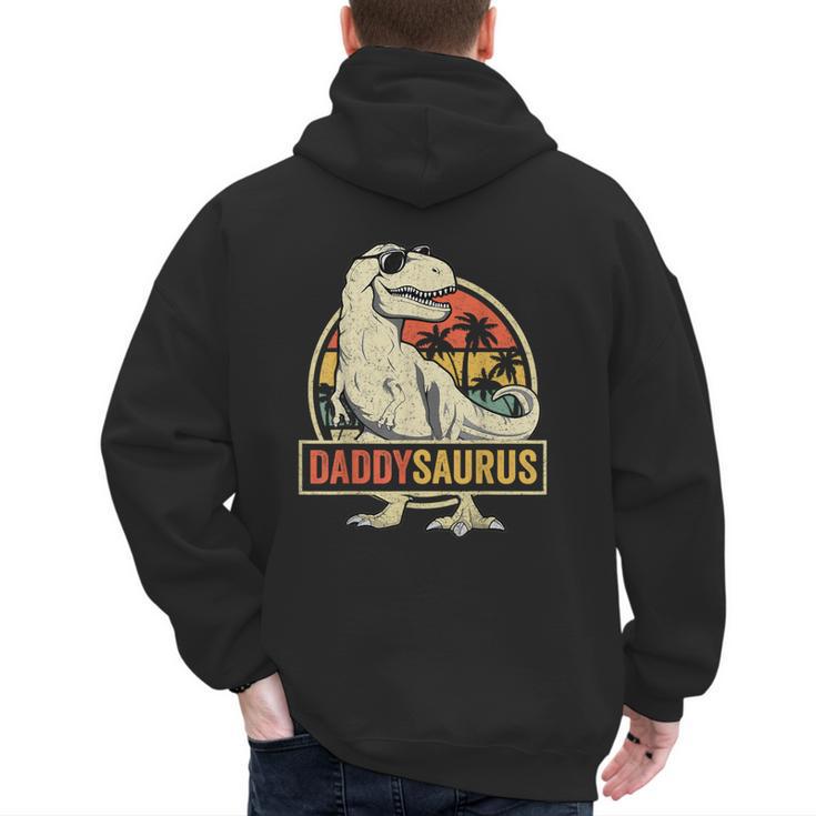 Daddysaurus Shirt T-Rex Dad Dinosaur Men's Hoodie Back Print