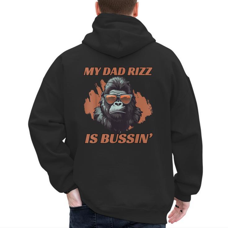Dad's Birthday Father's Day Dad RIzz Is Bussin' Men's Hoodie Back Print