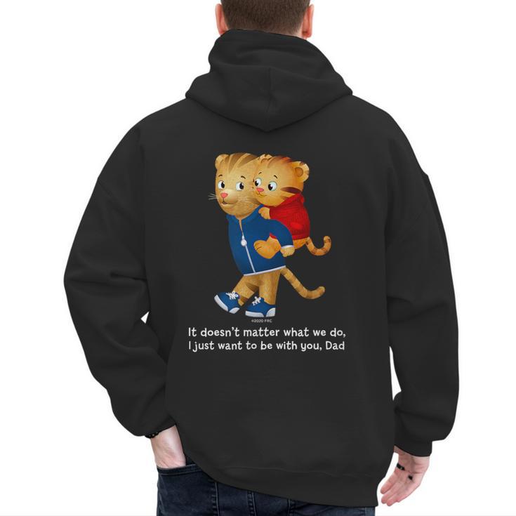 Daniel And Dad Tiger Dark Shirt Men's Hoodie Back Print