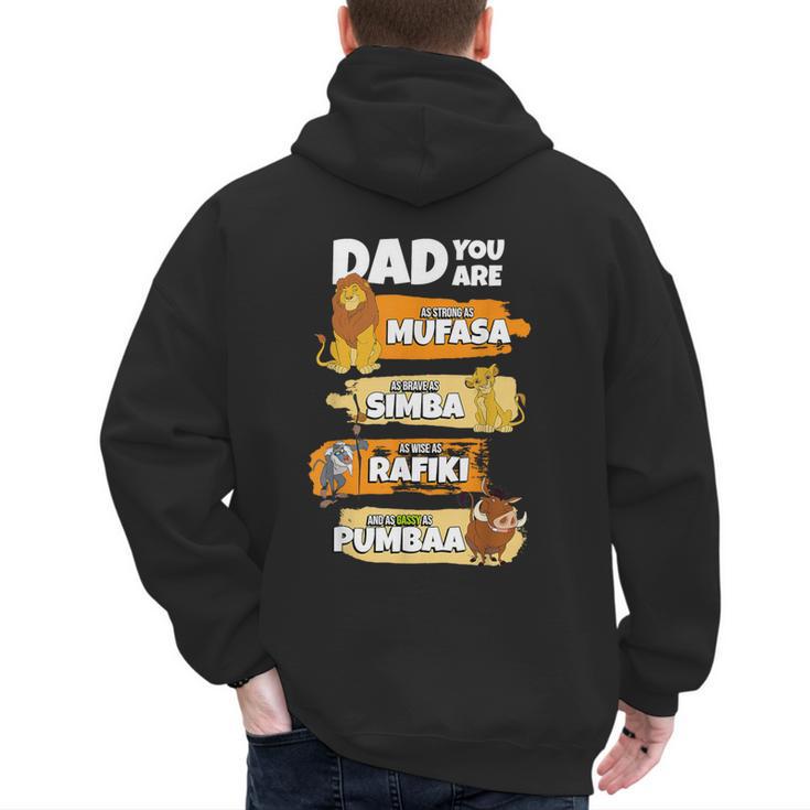 Disney The Lion King Dad You Are Word Stack Men's Hoodie Back Print