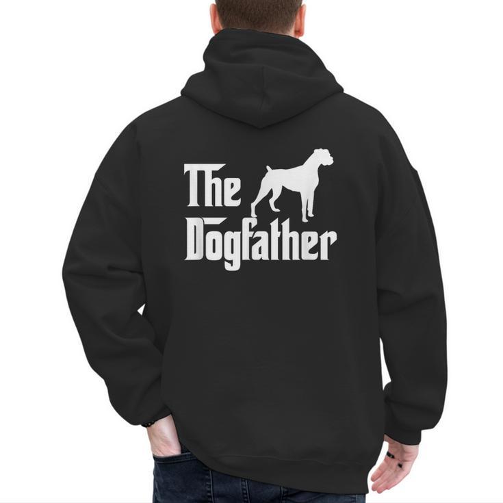The Dogfather T Shirt Boxer Dog Lover Shirt For Men Dad Men's Hoodie Back Print