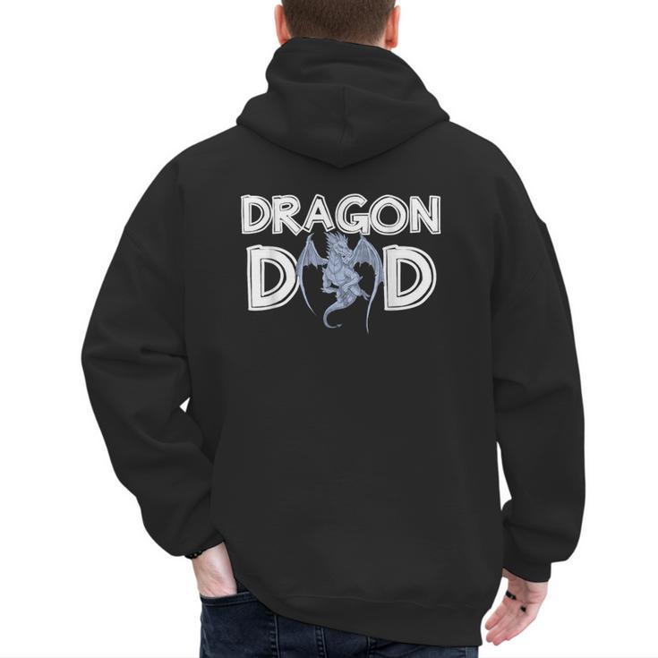 Dragon Dad Daddy Father's Day Dragon Men's Hoodie Back Print