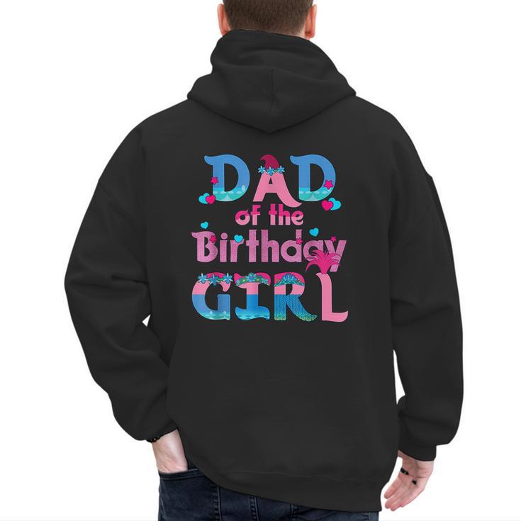 Family Party Decorations Dad Of The Birthday Girl T-Shirt Men's Hoodie Back Print
