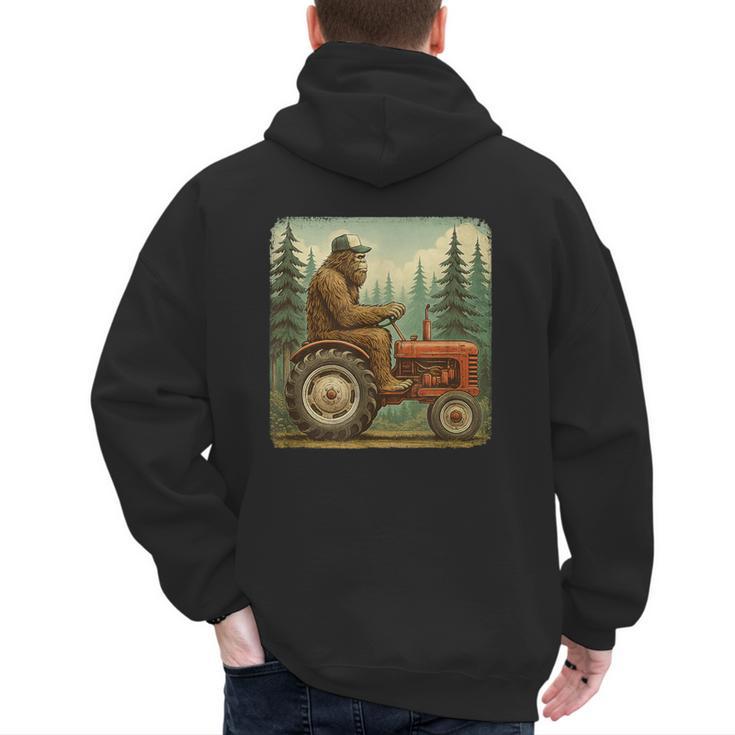 Farmer Men Tractor Rancher Farm Dad Distressed Men's Hoodie Back Print