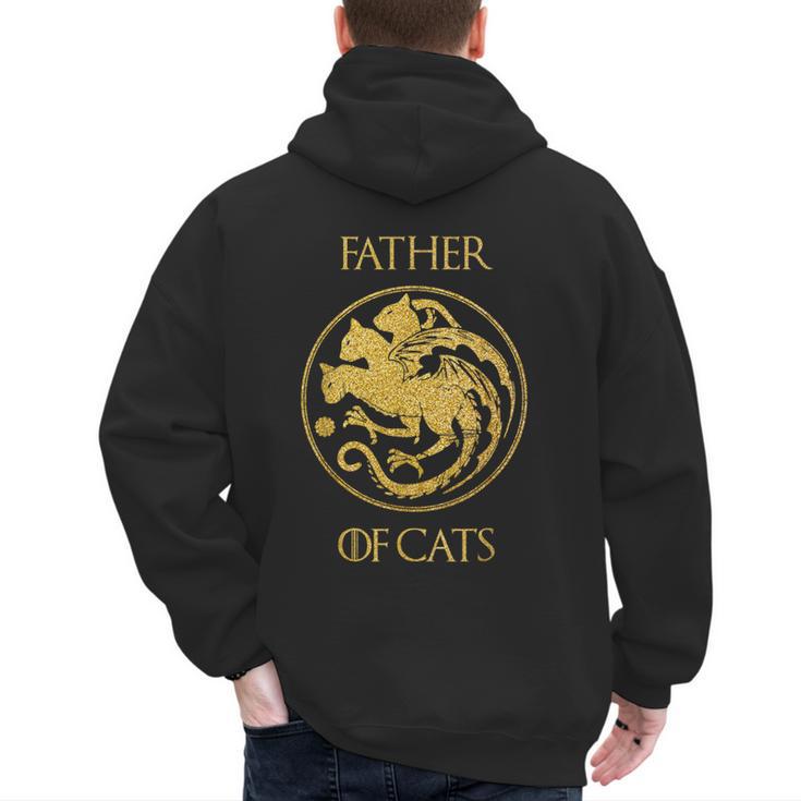 Father Of Cats Shirt Cat Dad Cat Daddy Men's Hoodie Back Print