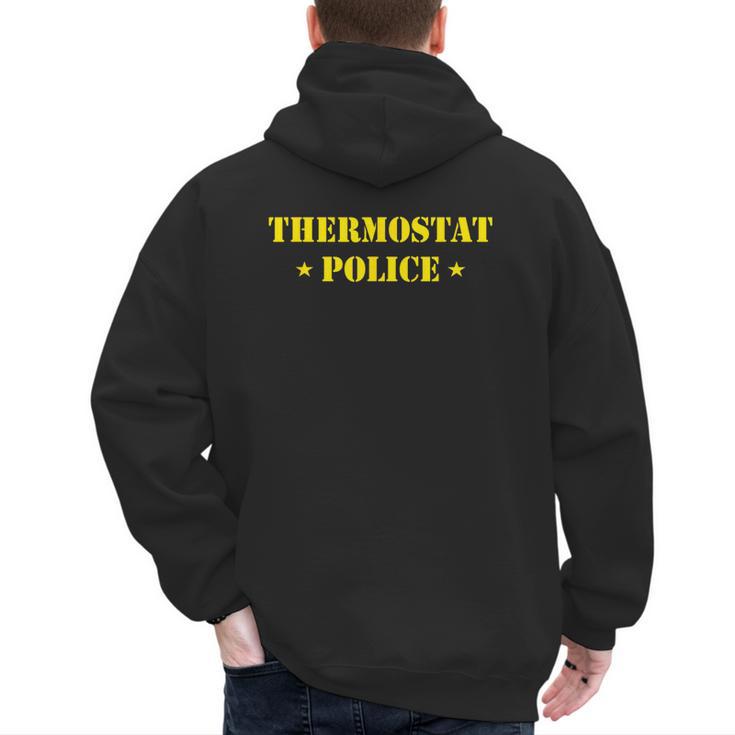 Father For Men Thermostat Police Dad Men's Hoodie Back Print