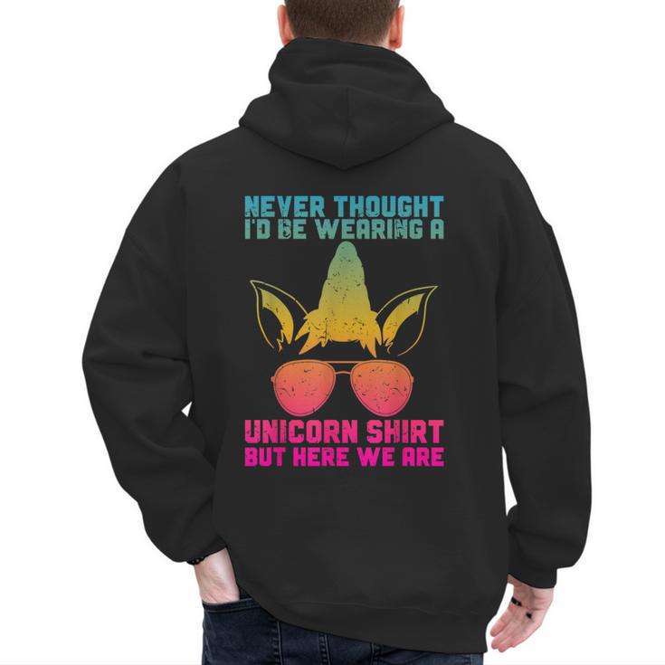 Fathers Day I Wear A Unicorn Shirt Dadacorn Men's Hoodie Back Print Fathers Day I Wear A Unicorn Shirt Dadacorn Men's Hoodie Back Print