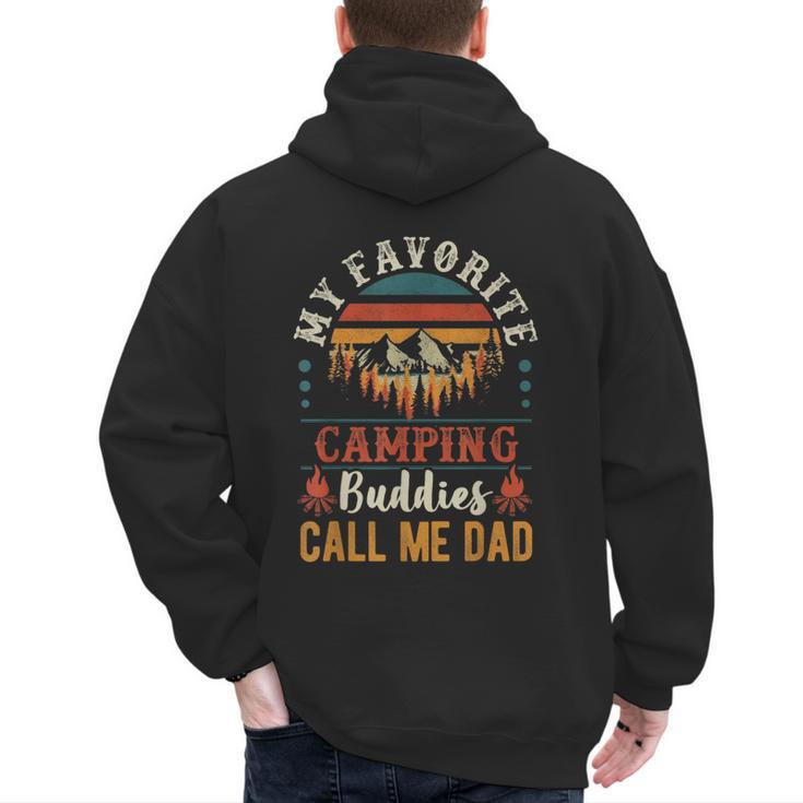 My Favorite Camping Buddies Call Me Dad Father Sayings Men's Hoodie Back Print