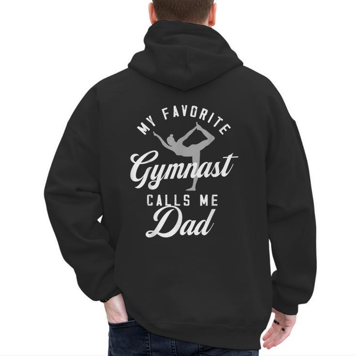 My Favorite Gymnast Calls Me Dad Mat Sports Gymnastics Men's Hoodie Back Print