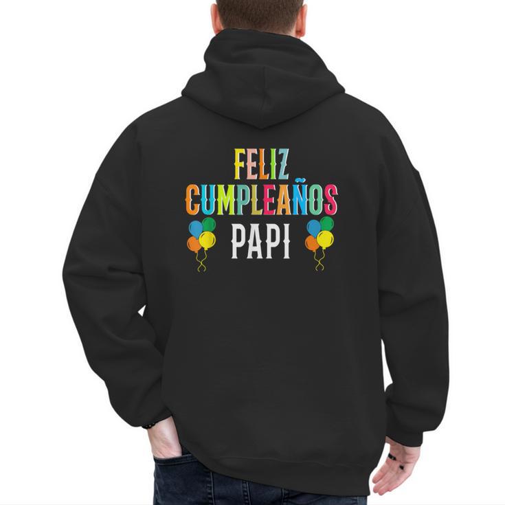 Feliz CumpleañOs Papi Spanish Dad Birthday For Kids Men's Hoodie Back Print