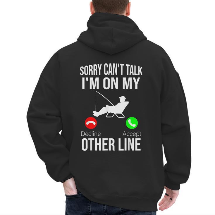 Fishing Dad Men Reel Cool Fish Bass Fishing Men's Hoodie Back Print