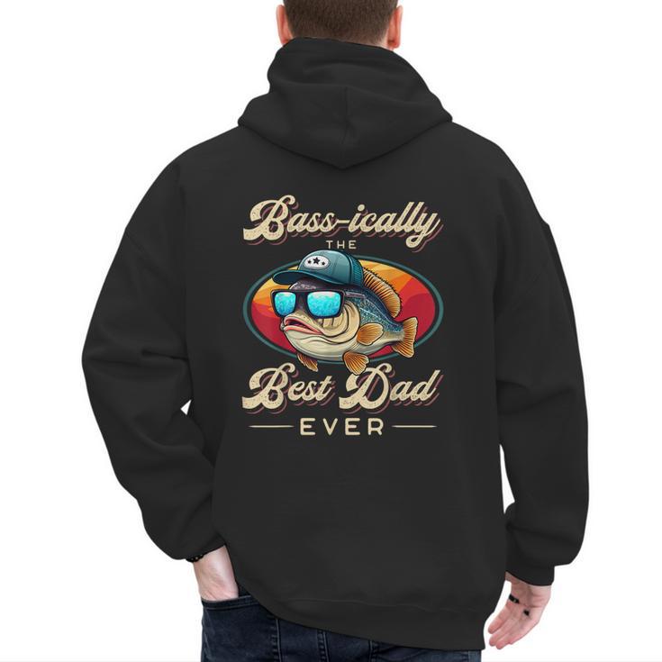 Fishing Father's Day Dad Fisherman Birthday Graphic Men's Hoodie Back Print