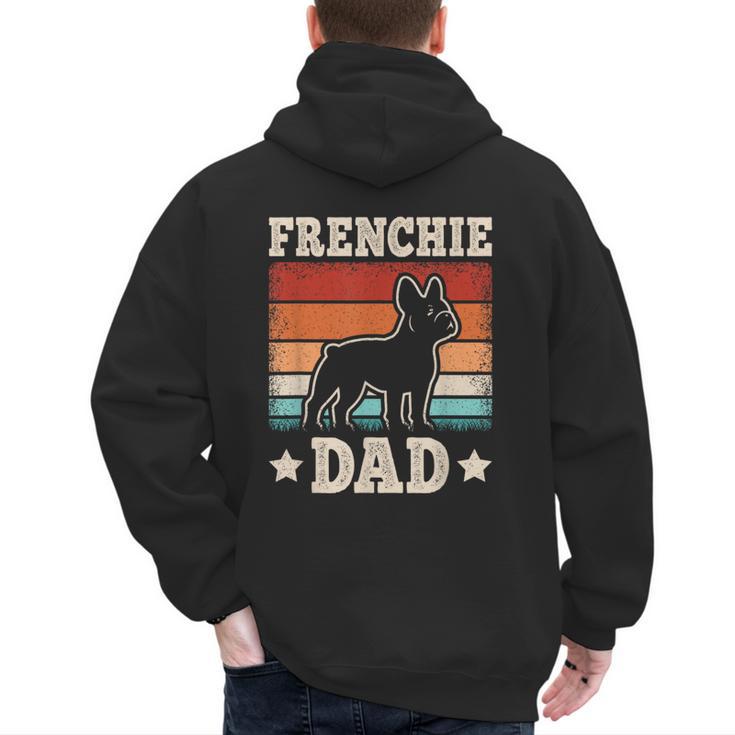Frenchie Dad Retro French Bulldog Lover Daddy Men Men's Hoodie Back Print