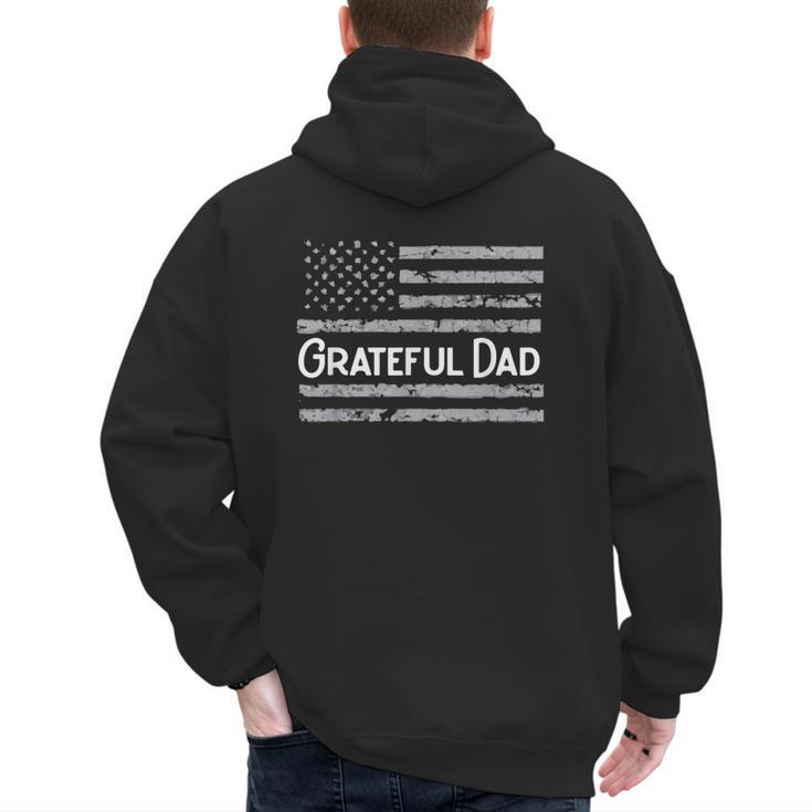 Grateful Dad Father's Day Papa Daddy Best Dad Men's Hoodie Back Print