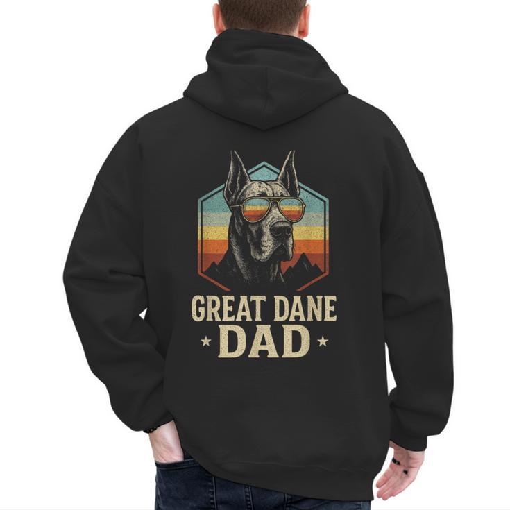 Great Dane Dad Vintage Men's Hoodie Back Print