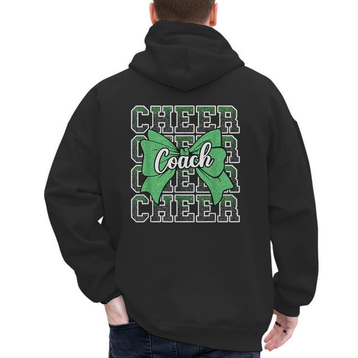 Green Sport Loud Proud Cheer Coach Dad Father's Day Men's Hoodie Back Print