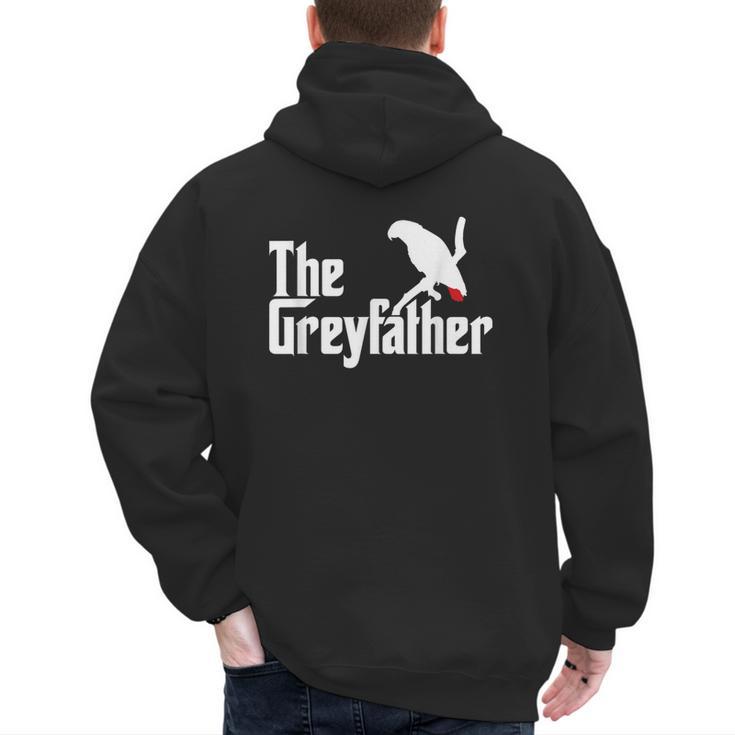 The Greyfather African Grey Parrot Lovers Bird's Dad Men's Hoodie Back Print