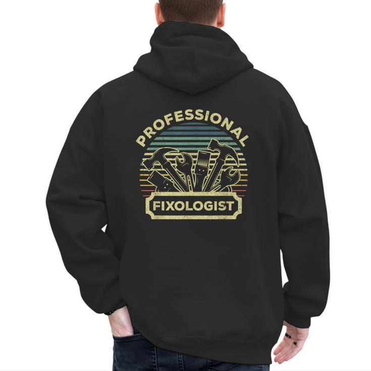 Handyman For Men Women Dad Fixologist Carpenter Tools Men's Hoodie Back Print