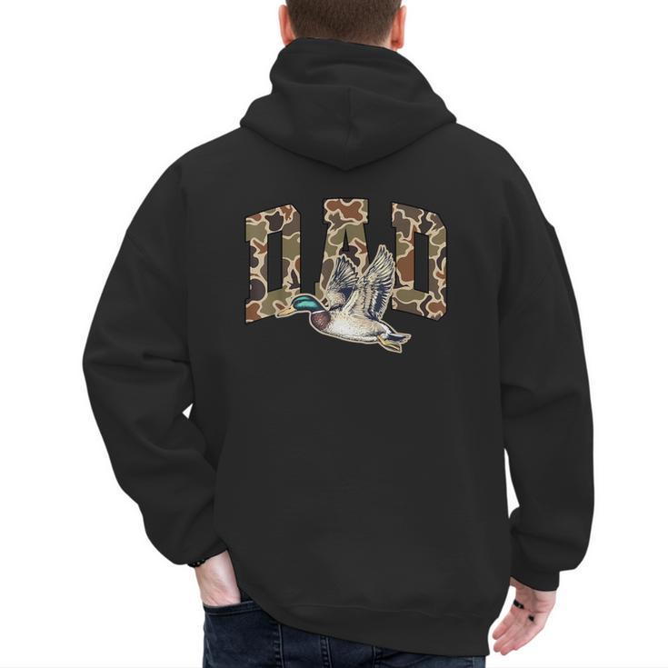 Hunting Dad Duck Camouflage Camo Preppy Camo Dad Camo Men's Hoodie Back Print