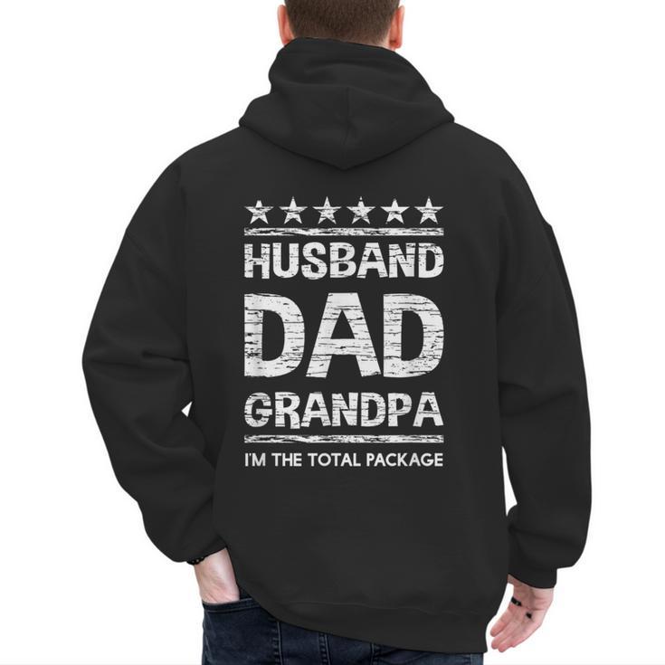 Husband Dad Grandpa Shirt For Him Men's Hoodie Back Print