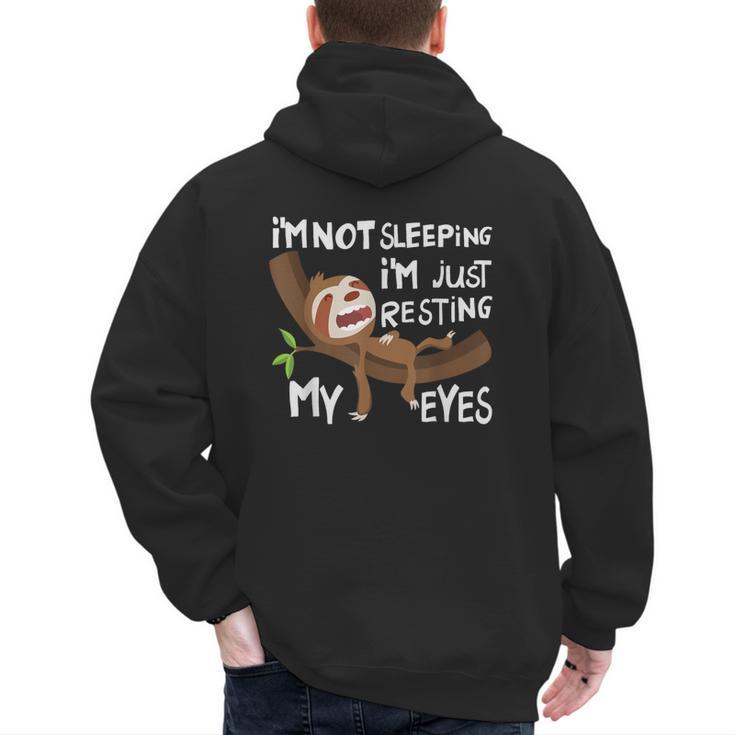 I'm Not Sleeping I'm Just Resting My Eyes Father's Day Dad Men's Hoodie Back Print