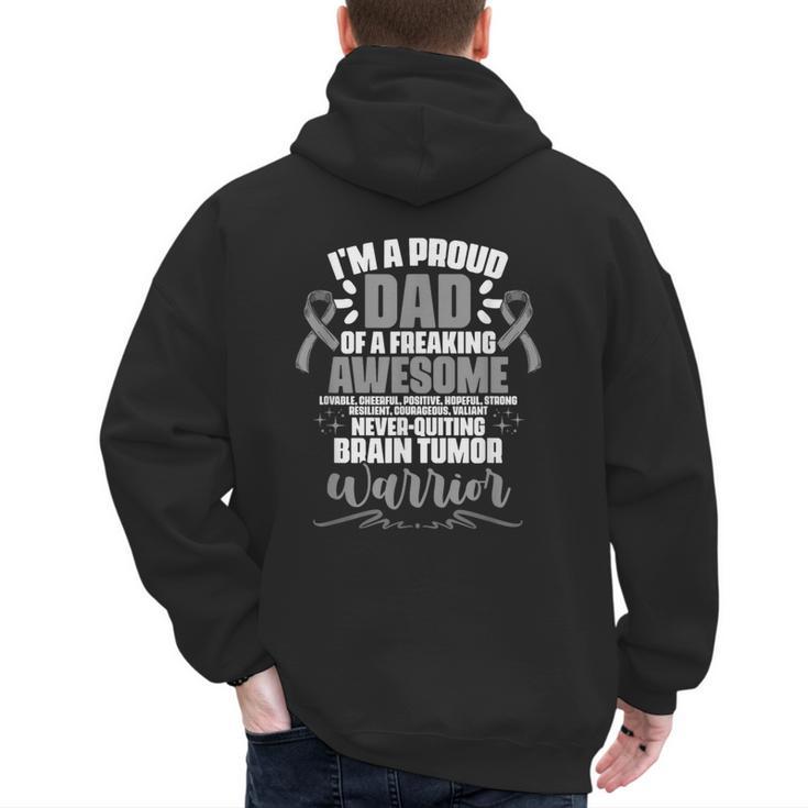 I'm A Proud Dad Brain Tumor Warrior Brain Tumor Survivor Men's Hoodie Back Print