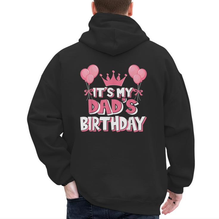 It's My Dad's Birthday Celebration Small Men's Hoodie Back Print