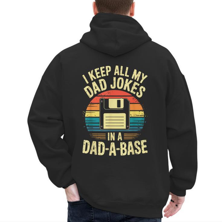 I Keep All My Dad Jokes In A Dad-A-Base Shirt Men Dad Joke Men's Hoodie Back Print