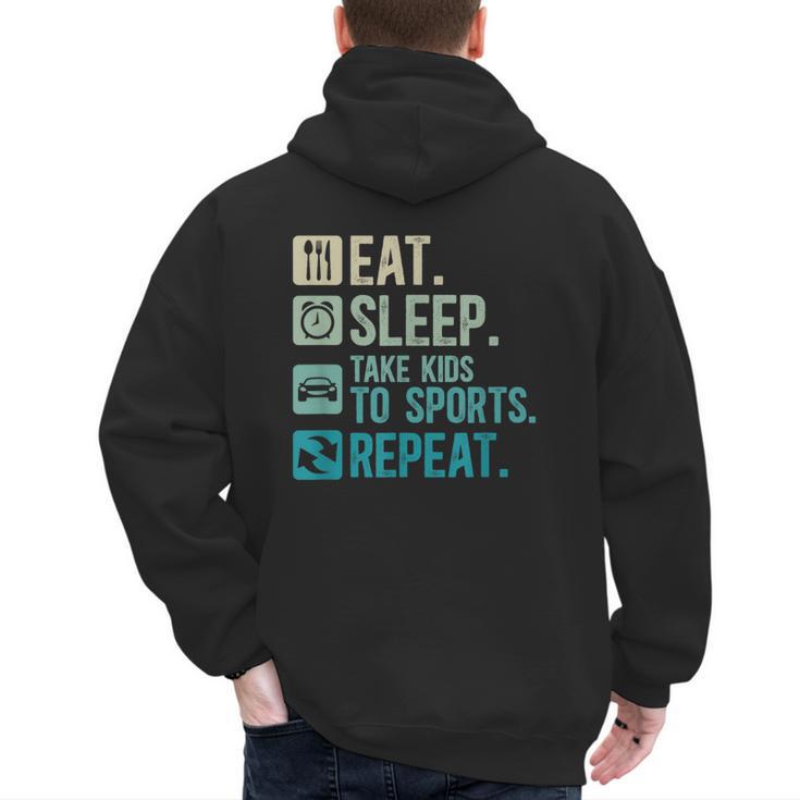 Take Kids To Sports Dad Sports Father Sport Dad Men's Hoodie Back Print