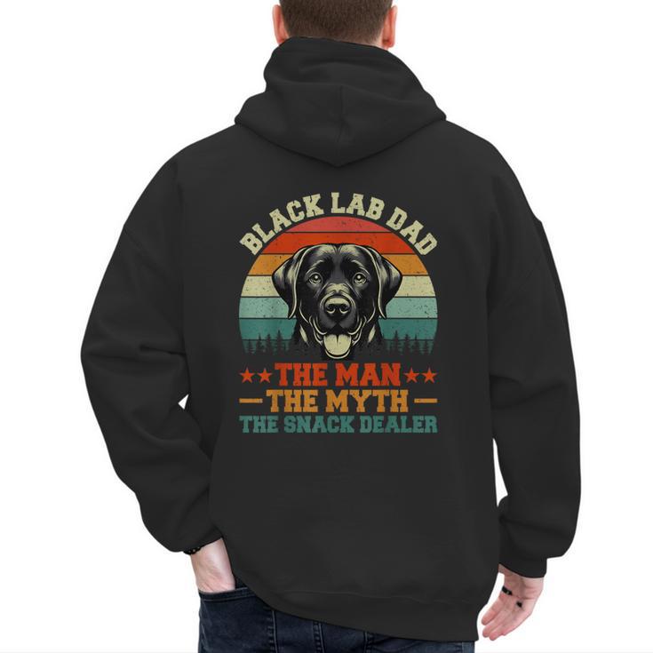Labrador Retriever Dad Black Lab Dad Men's Hoodie Back Print