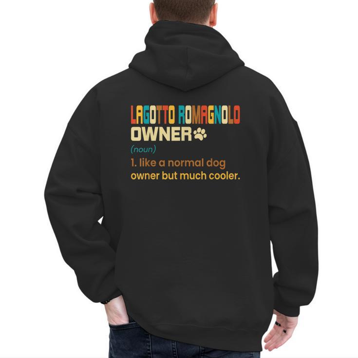 Lagotto Romagnolo Vintage Retro Dog Mom Dad Men's Hoodie Back Print