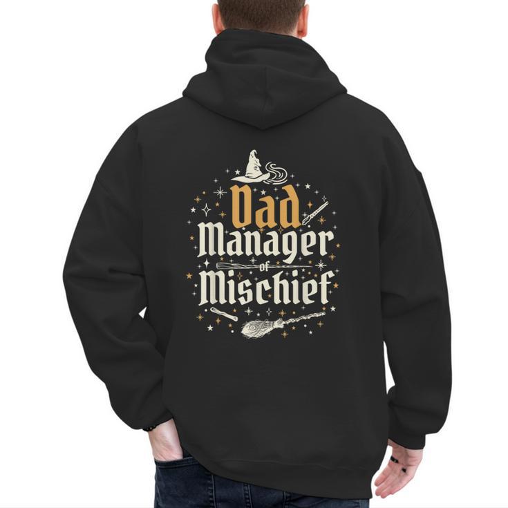 Magical Dad Manager Of Mischief Birthday Boys Girls Men's Hoodie Back Print