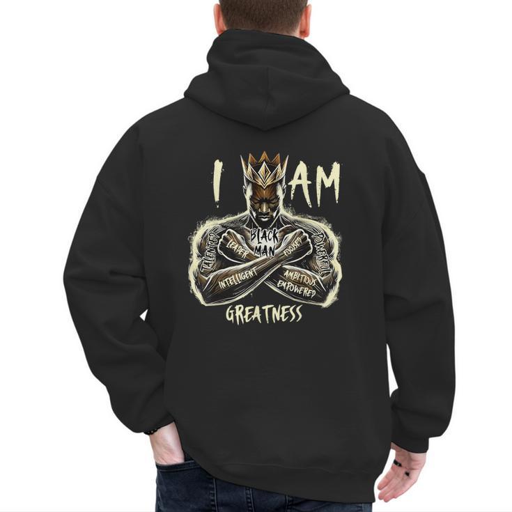 I Am Man King Powerful Dad Afro Melanin Men's Hoodie Back Print