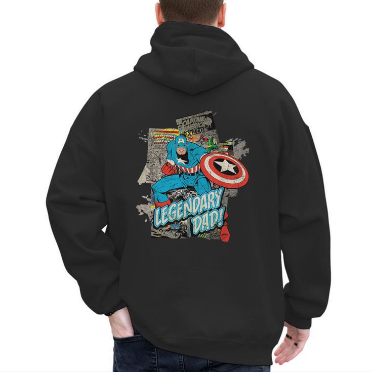 Marvel Captain America Legendary Dad Father's Day Men's Hoodie Back Print