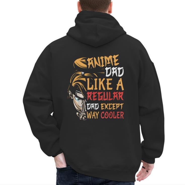 Men Anime Father's Day Anime Dad Except Way Cooler Men's Hoodie Back Print