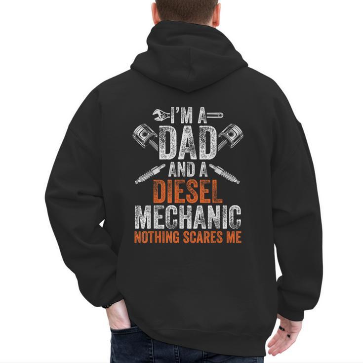 For Men Father's Day Halloween Diesel Mechanic Dad Men's Hoodie Back Print